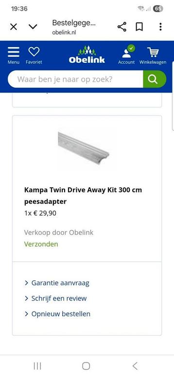 Kampa twin Drive away kit nieuw beschikbaar voor biedingen