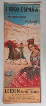 Affiche voor het Circo Espana in Leiden Schuttersveld, Verzamelen, Rechthoekig Staand, Ophalen of Verzenden, Zo goed als nieuw