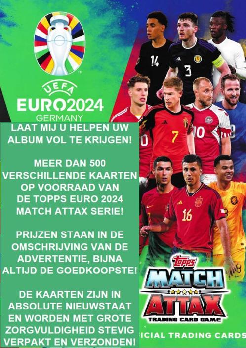TOPPS EURO 2024 MATCH ATTAX *GOEDKOOPSTE*, Hobby en Vrije tijd, Stickers en Plaatjes, Nieuw, Meerdere plaatjes, Verzenden