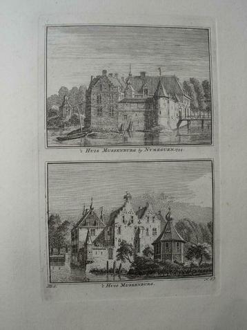A 31-32 / Nijmegen  Huis Mussenburg Kopergravure 1745 beschikbaar voor biedingen