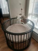 Ronde Bopita Box Zwart met boxkleed en mobiel, Ophalen, Gebruikt, Rond, Boxkleed