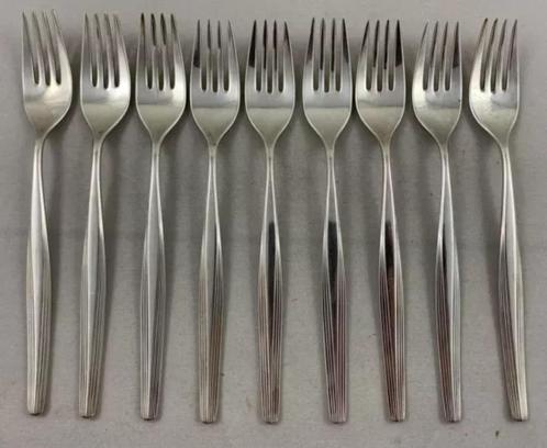 WMF Hannover 9x Verzilverde Dinervork Vork Vorken Set 19cm, Huis en Inrichting, Keuken | Bestek, Zo goed als nieuw, Zilver, Verzenden