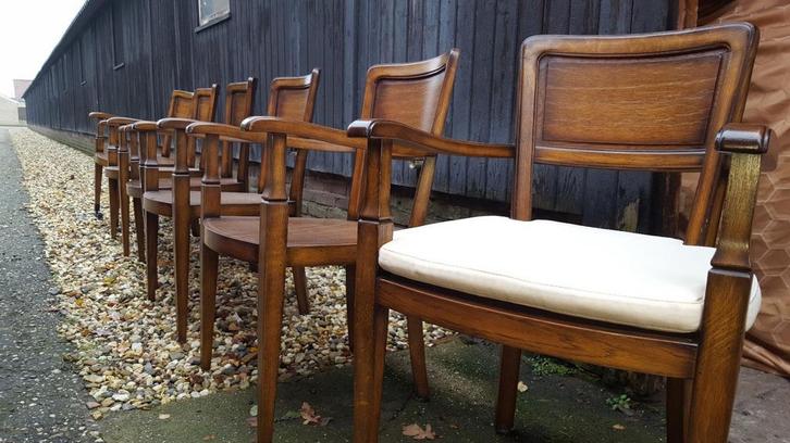 6 Engelse eetkamer armstoelen TOP CONDITIE, Huis en Inrichting, Stoelen, Ophalen