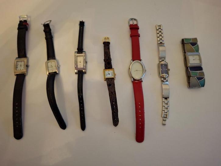 7 stuks oude(re) dameshorloges, Sieraden, Tassen en Uiterlijk, Horloges | Dames, Gebruikt, Polshorloge, Overige merken, Ophalen of Verzenden