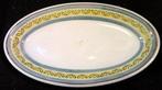 Petrus Regout schaal, geel en blauwe decoratie., Ophalen of Verzenden