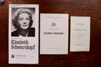 Elisabeth Schwarzkopf diverse programmaboekjes, Verzamelen, Ophalen of Verzenden, Gebruikt, Overige typen