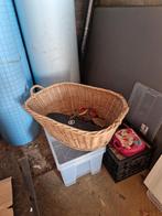 Grote rieten mand - wasmand brocante decoratie, Overige materialen, Minder dan 50 cm, Gebruikt, Minder dan 50 cm