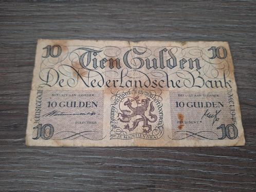 Biljet 10 gulden geldzuivering Lieftinck, 1945, Postzegels en Munten, Bankbiljetten | Nederland, 10 gulden, Ophalen of Verzenden