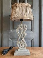 Tafellamp - Houten lampenvoet!, 50 tot 75 cm, Ophalen of Verzenden, Stof, Landelijk