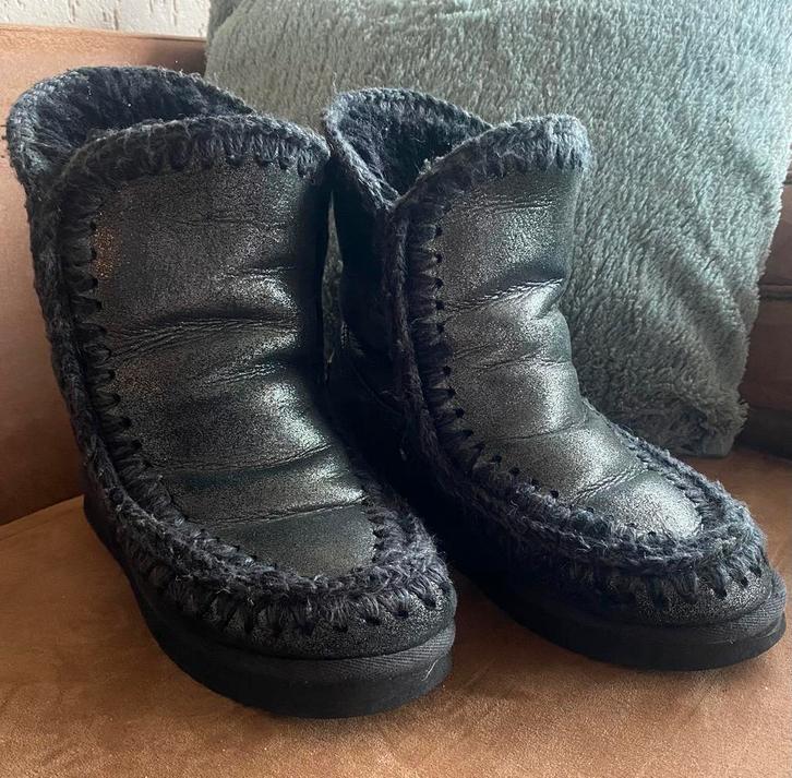 Stoere MOU eskimo laarsjes, Kleding | Dames, Schoenen, Zo goed als nieuw, Lage of Enkellaarzen, Zwart, Ophalen of Verzenden