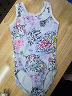 Gymgear Turnpakje Unicorn Wit Maat 128, Verzenden, Wit, Kindermaat 122 t/m 140, Zo goed als nieuw