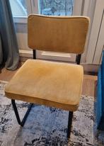 Fijne stoel okergeel ribfluweel voor bureau/los - 49 cm hoog, Huis en Inrichting, Stoelen, Gebruikt, Eén, Ophalen