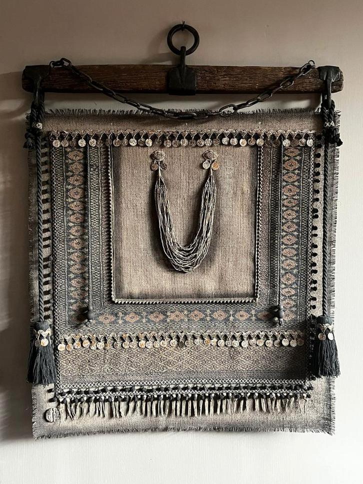 Kelim kalkdoek, groot kalkdoek, landelijk wanddoek, sober, Huis en Inrichting, Woonaccessoires | Wanddecoraties, Nieuw, Ophalen of Verzenden