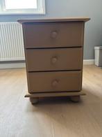 Houten brokante vintage nachtkastje geel, Ophalen of Verzenden, Zo goed als nieuw, Minder dan 45 cm, Minder dan 55 cm