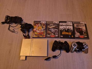 Playstation 2 inclusief games, memorycard en controller.  beschikbaar voor biedingen