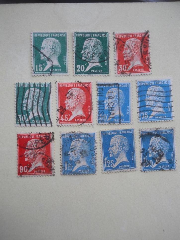 Frankrijk 1923 Type Pasteur Yv.171-181 gestempeld, Postzegels en Munten, Postzegels | Europa | Frankrijk, Gestempeld, Ophalen of Verzenden