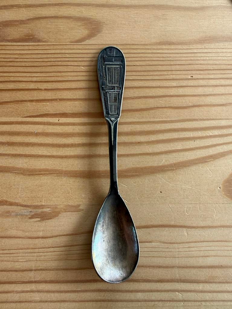 Antiek Verzilverd Theelepeltje Sola 1922, Antiek en Kunst, Antiek | Bestek, Ophalen of Verzenden