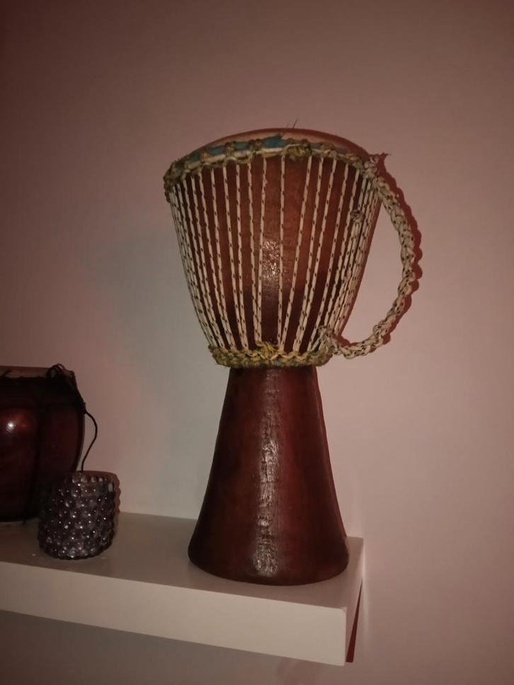 Afrikaanse Percussie Set: Djembé, Shaker, Dubbele Drum, Muziek en Instrumenten, Drumstellen en Slagwerk, Gebruikt, Overige merken