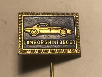 Metalen LAMBORGHINI 350 GT AUTOMODEL Speld (Blauw/Messingkl) beschikbaar voor biedingen