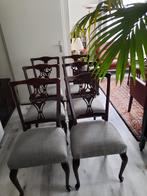 Vintage Queen Ann eetkamerstoelen, Ophalen, Hout, Gebruikt, Queen Ann