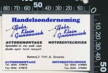 Sticker: Handelsonderneming Gebroeders Klein Gunnewiek beschikbaar voor biedingen