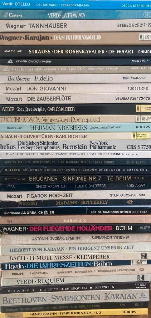 Lp-boxen| Symfonie en opera (vinyl in NIEUWSTAAT), Cd's en Dvd's, Vinyl | Klassiek, Zo goed als nieuw, Classicisme, Opera of Operette