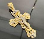 14 karaats gouden unieke kruis met jezus en witgoud, Ophalen of Verzenden, Nieuw, Goud, Goud