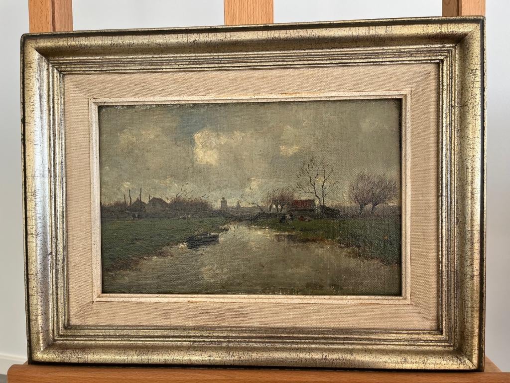 Aris Knikker, stemmig landschap met koeien