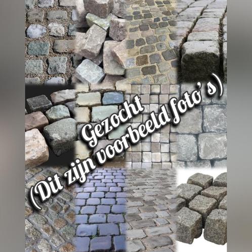 Gezocht; gratis natuursteen keien vierkant of rechthoekig, Tuin en Terras, Grind, Keien en Split, Gebruikt, Kei, Multi, Basalt