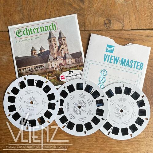 Vintage, retro viewmaster schijfjes stad Echternach, Verzamelen, Retro, Huis en Inrichting, Ophalen of Verzenden