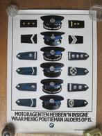 9x vintage poster Rijkspolitie 1981/93 werving uniform BMW, Nederland, Foto of Poster, Overige soorten, Verzenden