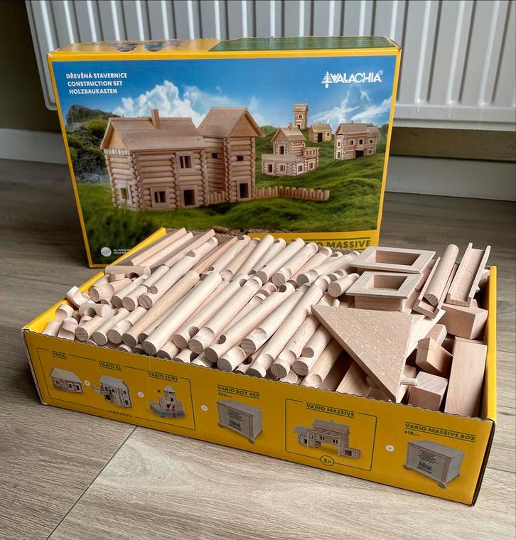 Vario Massive 209st Houten Bouwset Walachia, Kinderen en Baby's, Speelgoed | Bouwstenen, Zo goed als nieuw, Overige merken, Ophalen of Verzenden