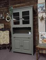 Groene buffet / vitrine kast, Huis en Inrichting, Met deur(en), Zo goed als nieuw, 150 tot 200 cm, 25 tot 50 cm