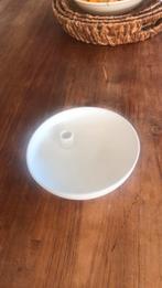 Schaal met kaarshouder kandelaar, Huis en Inrichting, Woonaccessoires | Kandelaars en Kaarsen, Overige materialen, Gebruikt, Wit