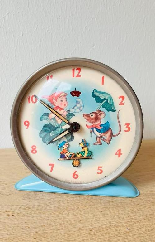 Zeer Zeldzame Vintage Westclox kinderwekker - Hong Kong 70s, Antiek en Kunst, Antiek | Klokken, Ophalen of Verzenden
