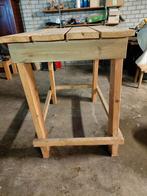 Stevige houten statafel - 140x82x113cm, Huis en Inrichting, Tafels | Statafels, Ophalen