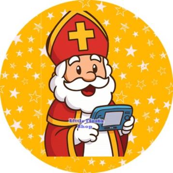 L459 icing frosting sinterklaas met game 20cm eetbare print  beschikbaar voor biedingen