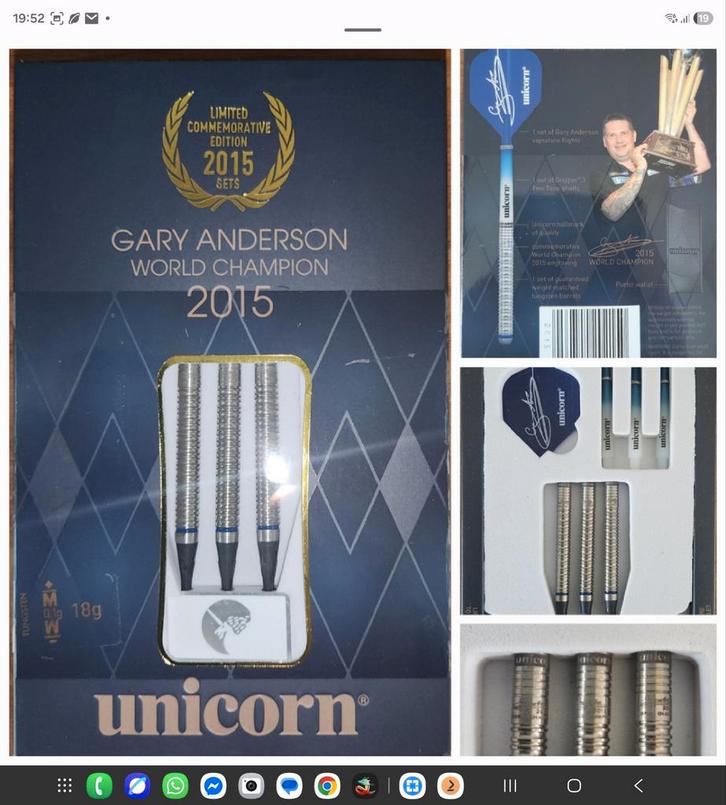 Unicorn Gary Anderson 2015 Limited Edition Darts, Sport en Fitness, Darts, Nieuw, Pijlen, Soft tip, Ophalen of Verzenden
