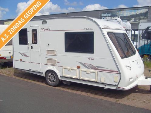 Elddis Odyssey 432 met lichte hagelschade, Caravans en Kamperen, Caravans, Bedrijf, tot en met 2, 750 - 1000 kg, Standaardzit