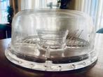 Riviera Maison Glazen hapjes schaal met glazen stolp., Ophalen, Zo goed als nieuw