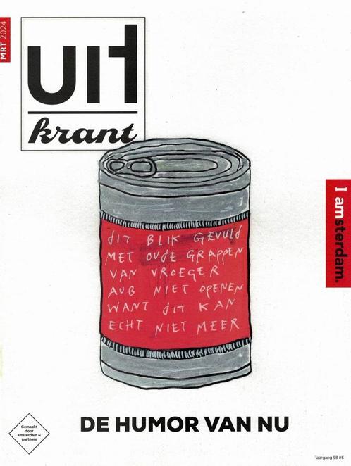 Uitkrant Amsterdam - maart 2024 - De humor van nu., Boeken, Tijdschriften en Kranten, Nieuw, Ophalen of Verzenden