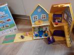 Peppa pig huis met doos en 6 poppetjes, Ophalen of Verzenden