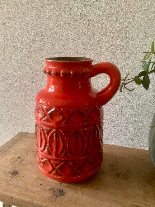 Retro oranje vaas WG, Huis en Inrichting, Woonaccessoires | Vazen, Ophalen of Verzenden