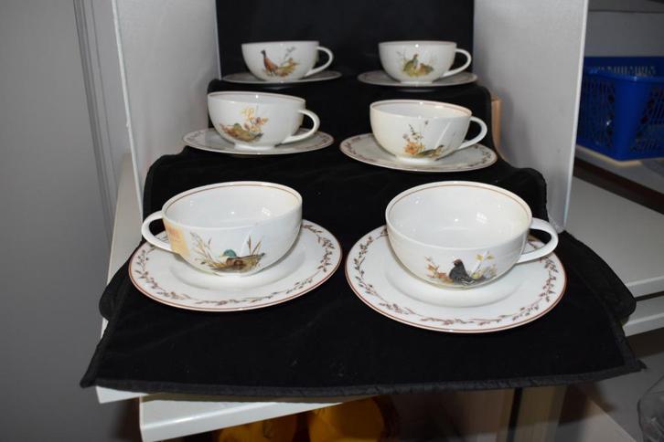 Theekop en schotels Vliegend Wild Natuurservies Tettau, Huis en Inrichting, Keuken | Servies, Nieuw, Kop(pen) en/of Schotel(s)