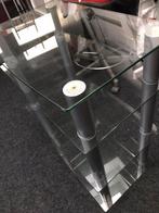 Glas tafel., Huis en Inrichting, Tafels | Salontafels, Minder dan 50 cm, Glas, 75 cm of meer, 50 tot 100 cm