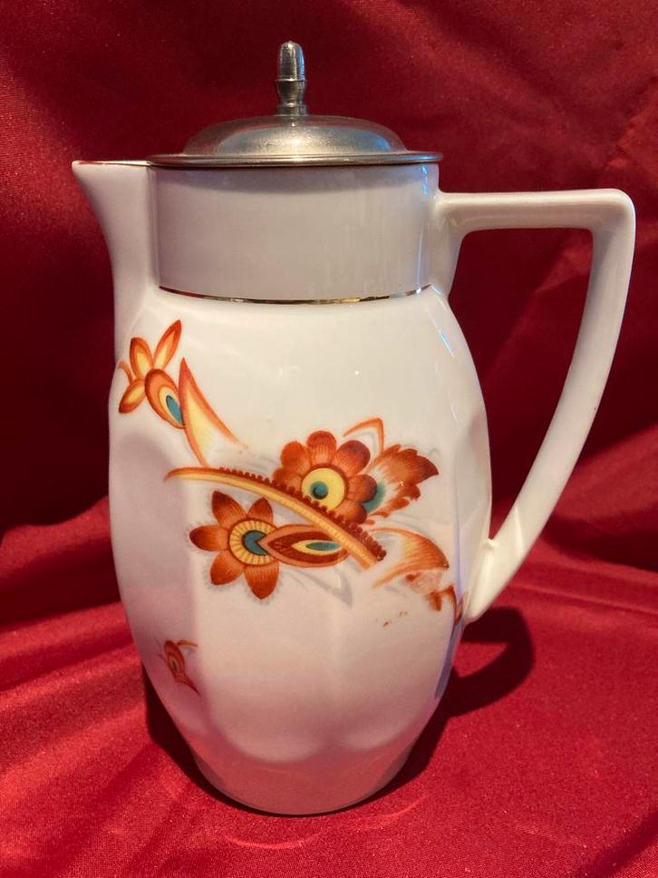 Art Deco Cacao Kan, C.A. Lehmann & Sohn, ca. 1925, Antiek en Kunst, Antiek | Porselein, Ophalen of Verzenden