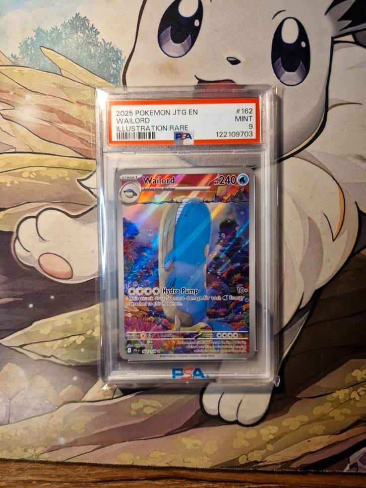 Wailord PSA 9 Mint Journey Together 162/159 Scarlet Violet, Hobby en Vrije tijd, Verzamelkaartspellen | Pokémon, Zo goed als nieuw