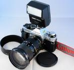 Canon AE-1 Program met FD 35-105mm/3.5 en flitser TOP STAAT, Audio, Tv en Foto, Fotocamera's Analoog, Gebruikt, Spiegelreflex