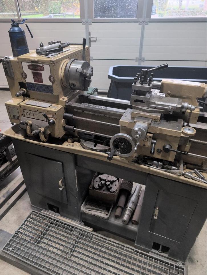 Mikron MK-24 Draaibank - Werkplaatsmachine, Doe-het-zelf en Verbouw, Draaibanken, Metaaldraaibank, Ophalen of Verzenden