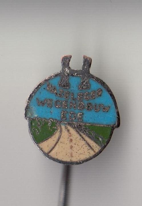 Ede Wegenbouw Hazeleger speldje, Verzamelen, Speldjes, Pins en Buttons, Gebruikt, Speldje of Pin, Overige onderwerpen, Ophalen of Verzenden